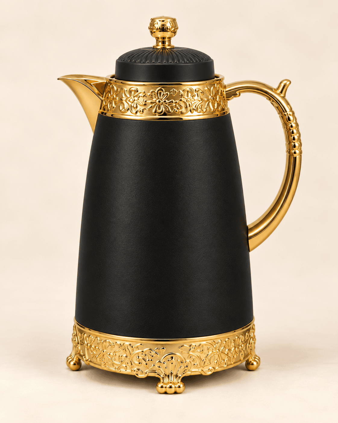 HL-907-B Black and Gold 1.0L Arabic coffee and tea thermal carafe