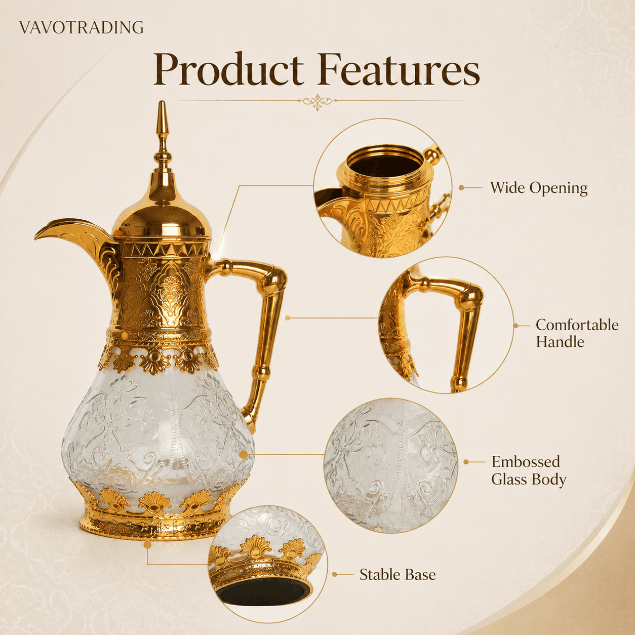 SV-36 Arabic serving flask product features