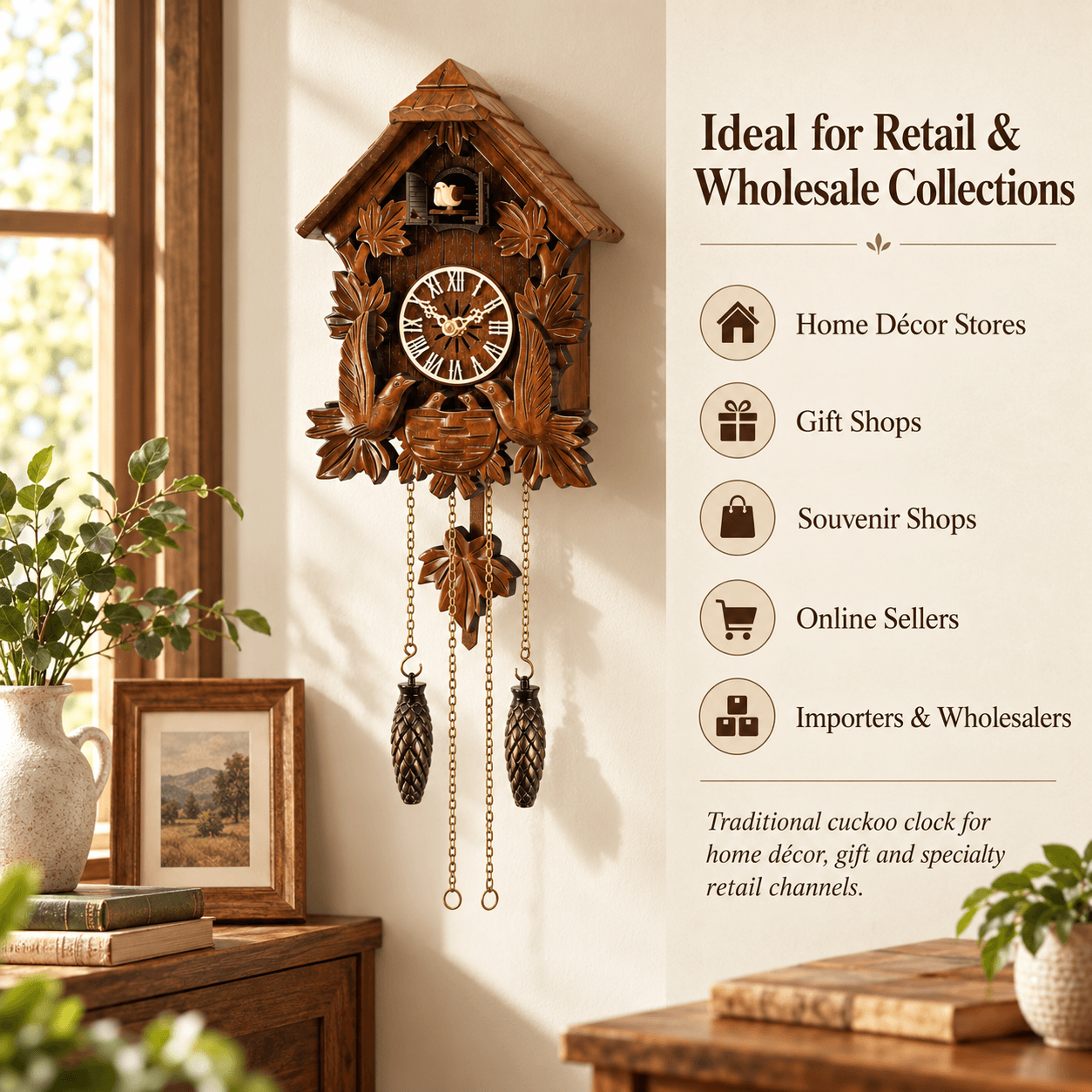VT-CK-001 cuckoo clock retail wholesale and home decor applications