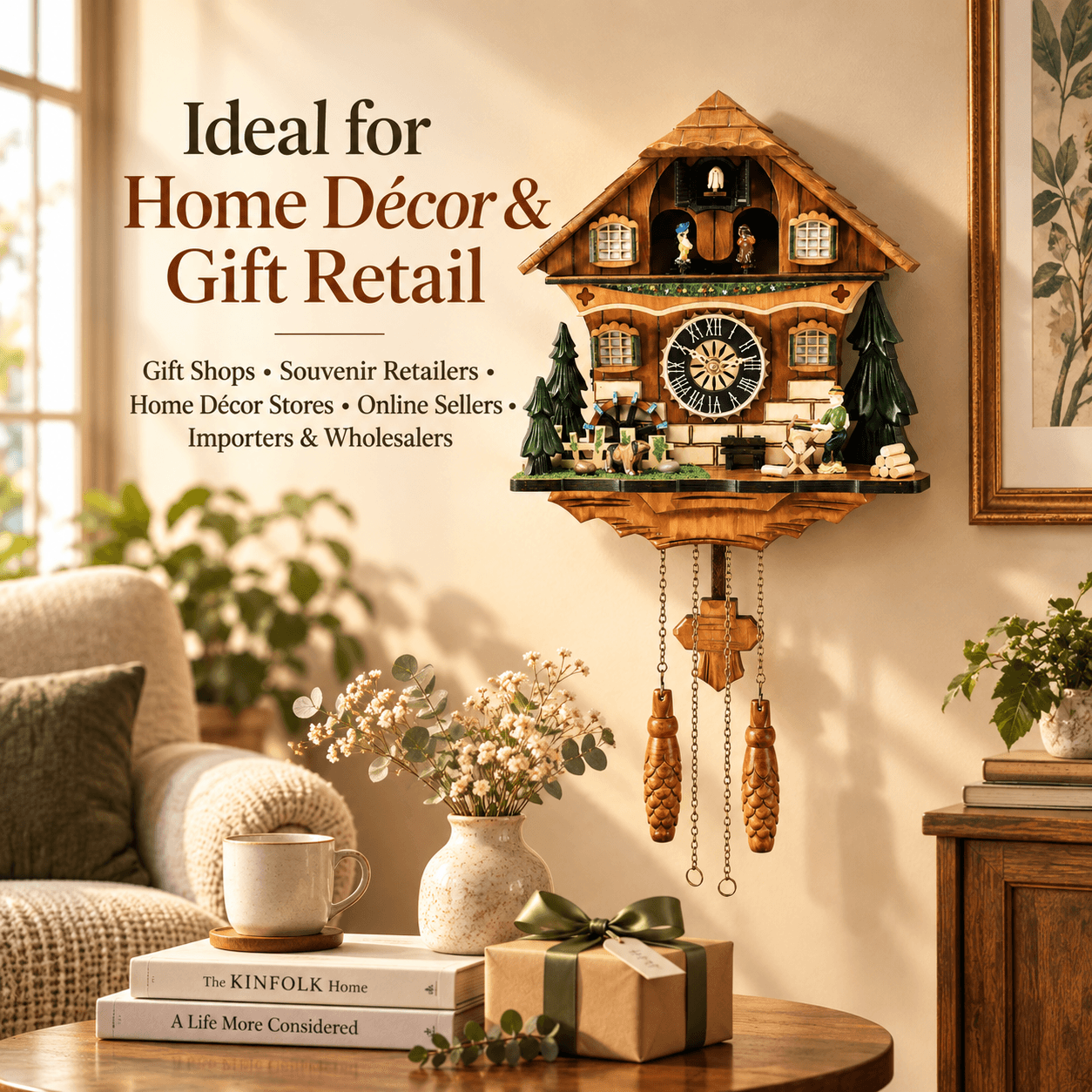 VT-CK-002 cuckoo clock home decor gift retail and wholesale applications