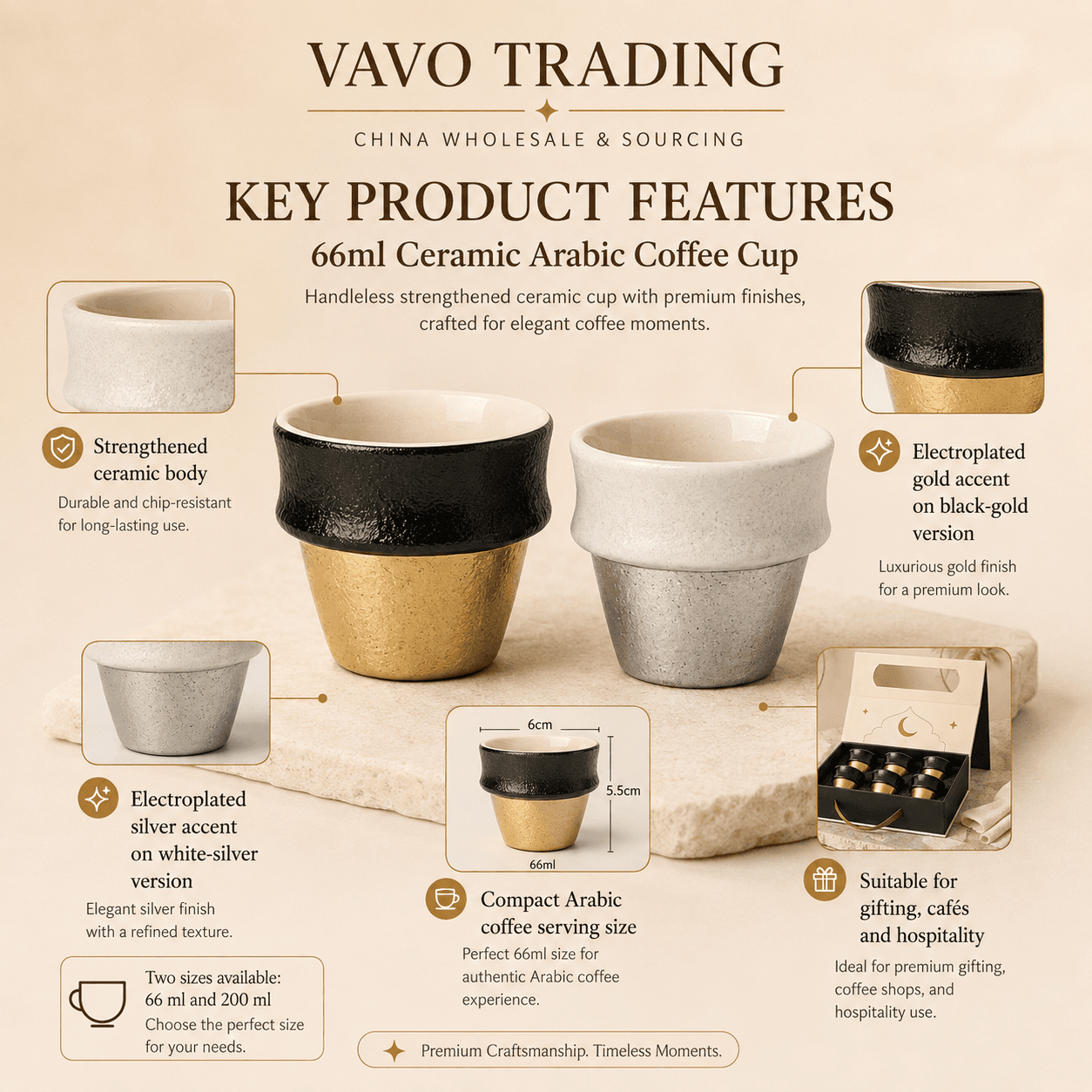 VT-KW-005 strengthened ceramic coffee cup features