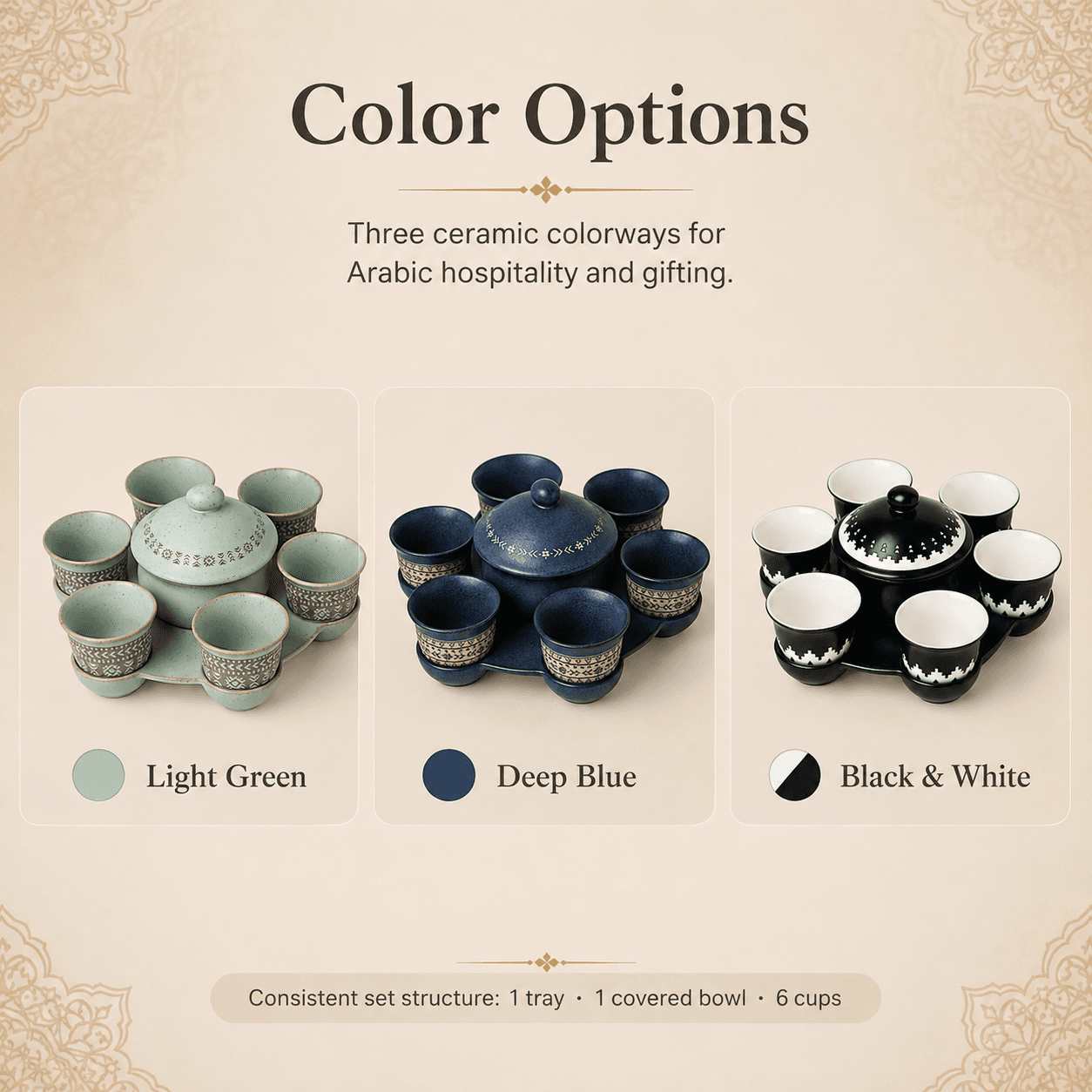 VT-KW-006 Light Green Deep Blue and Black White color options