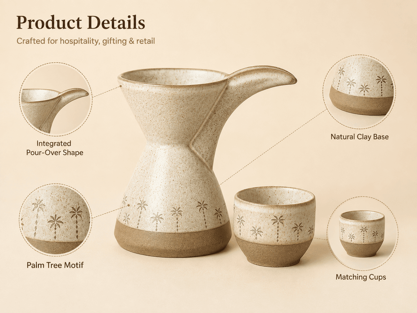 VT-KW-011 ceramic coffee pot and cup product details