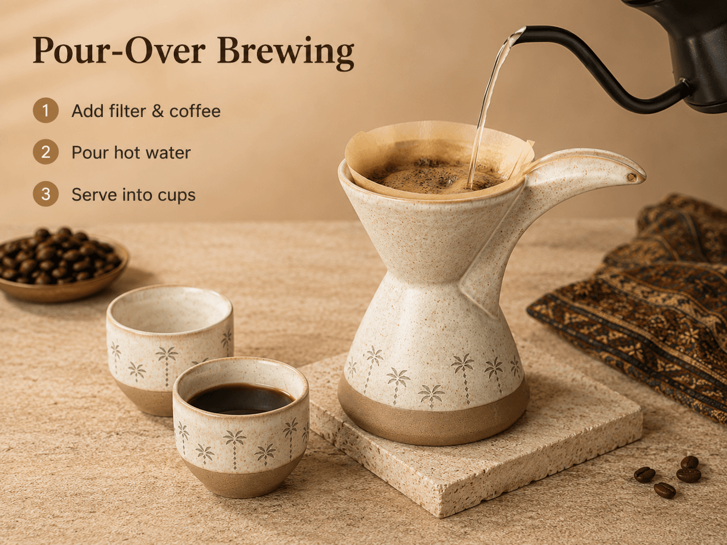 VT-KW-011 pour-over coffee brewing guide